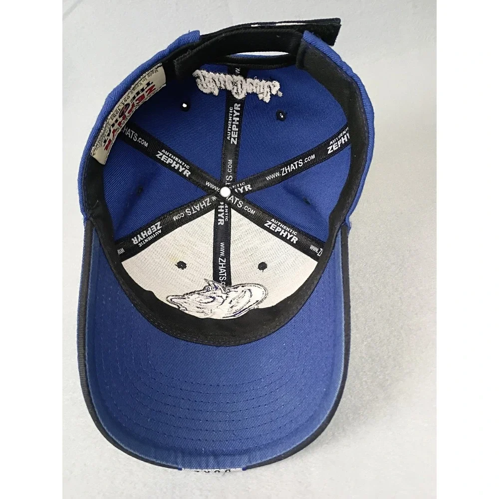 Zephyr The Z Hat Mens Blue Wool Blend W Logo Snapback Baseball Cap
